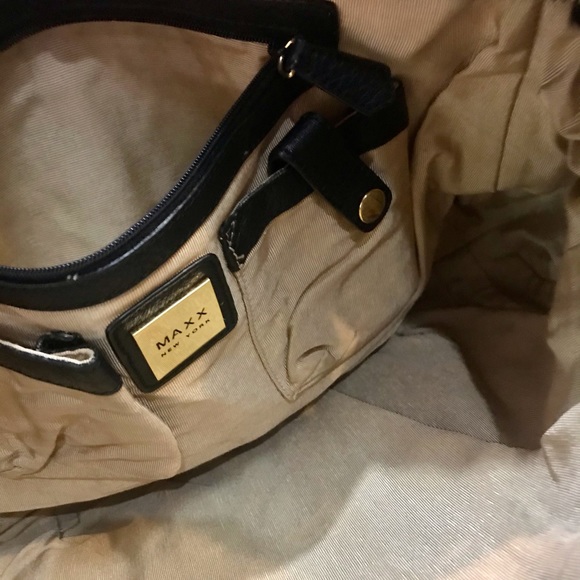 MAXX New York beaded leather bag. HUGE edgy tote - Picture 12 of 14